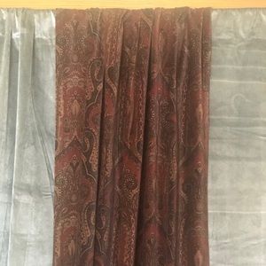 2 panels Velvet paisley curtains